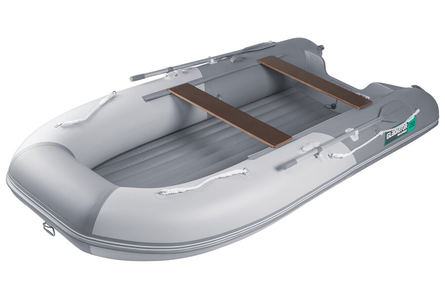 Надувная лодка GLADIATOR E350S светло/темно-серый фото комплектации — купитьу официального дилера GLADIATOR